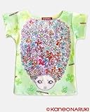 【KANEONARUKI】花頭HA-NA(みどり)　アートTシャツ　80cm