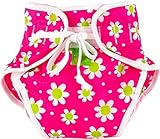 Kushies Swim Diaper, Fuchsia Daisy Print, Large by Kushies [並行輸入品]