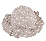 出産祝い　ギフト　ベビー　赤ちゃん　日よけ帽　キャップ　ハット　帽子　紫外線　防止　お出かけ用　花柄　可愛い　柔らか　通気　快適　50cm　2-3歳（グレー）