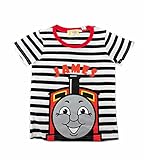 きかんしゃトーマス ボーダー 半袖 Tシャツ 子供服 (85ジェームス/90cm)