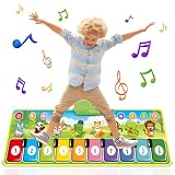 SINGERTOP ピアノマット ミュージックマット 音楽おもちゃ ダンスマット ゲーム 音楽プレイマット 子ども知育玩具 電子 ピアノ 鍵盤楽器の玩具 8種類動物音 録音再生 音量調整可能 自動オフ 省エネモードピアノ 柔軟素材 滑り止め 半自動演奏機能 クリスマス/新年/ハロウィン/誕生日プレゼント ギフト
