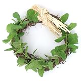 観葉植物 フェイク 造花 ♪【グリーンパーク】リース×ミントリース＜タイプ：ミントリース＞♪ インテリアグリーン アーティフィシャル
