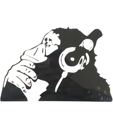 Amazon.co.jp: バンクシー チンパンジー KEEP IT REAL 二色 STICKER