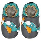 Kimi + Kai Kids Soft Sole Leather Crib Bootie Shoes - 0-6 Months