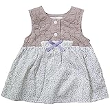 《初夏盛夏対応》(日本製) Joues douces(ジュース デュース) 布帛総柄&オーバーレースノースリチュニック 95cm /GY NO.DP-72803