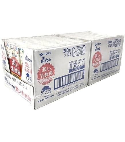 Amazon.co.jp: 伊藤園 朝のYoo 濃い乳酸菌 200ml 紙パック 72本 (24本