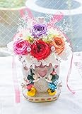プリザーブドフラワー ギフト ミッキー＆ミニーレインボーローズプリザ（Aタイプ）