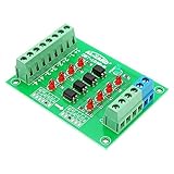 YCOSON 24V/5V 4チャンネル?オプトカプラ絶縁基板絶縁モジュールPLC信号レベル電圧変換ボード4Bit