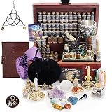 UnaLunaMoona 魔術キット | 116個のウィッカン用品とツール 祭壇用品 魔女スターターキット 祭壇スターターキット 魔女キット 魔術を変える ウィッカン祭壇用品 影の書付き