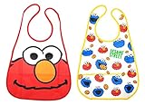 セサミストリート 赤ちゃん食事用エプロン[ビニールビブ] ２柄セット（エルモアップ・いっぱい） よだれかけ