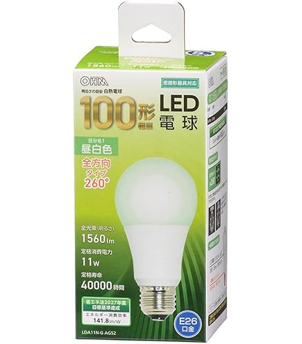 ELPA LED E26 100W 30個 LDA11L-G-100KS 電球色 ELPA LED電球 E26 100W 広配光 電球色 1個入り｜LDA11L-G