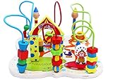 Toys of Wood Oxford 木製ビーズ迷路アクティビティセンター - 1歳用木製玩具