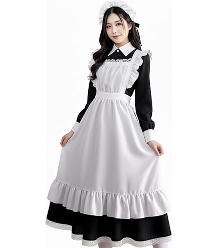 Amazon.co.jp: [BaydoG] メイド服 ロング クラシカル ワンピース