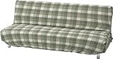 不二貿易 伸縮 ソファベッド用 汚れ防止 カバー チェック グリーン 81443