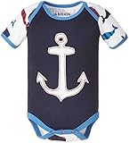 Hatley ハットレイ ベビー男の子 半袖USスリーブボディ(イカリ) 6-12、70cm ~ 75cm 、6-12M(69-74cm) マルチカラー 綿100% DR4OCWH013