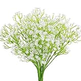 gtidea 6pcs人工赤ちゃんの息花Faux Gypsophila Bushes Fakeプラスチック低木Greenery植物ホームオフィスウェディング花嫁ブーケテーブルセンターピースArrang