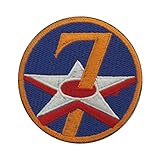 ミリタリーワッペン 500円＋税 【#104～#140】柄Ｋ ［126］ARMY-AIR FORCE 7th