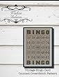 Vintage Bingo Card Counted Cross Stitch Pattern
