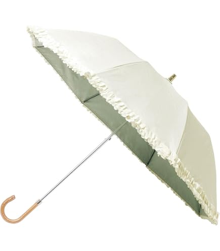 ランバンオンブルー☆遮熱効果☆All Weatherパラソル(ラベンダー) 晴雨兼用折りたたみ日傘 ロゴ ワンポイント シルバーラメ刺繍