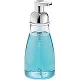 InterDesign - Foaming Soap Dispenser for Bathroom or Kitchen - Clear/Chrome - 3 x 7.5 inches, 14 oz