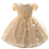 ASHERANGELベビーガールズプリンセスドレスフラワー女の子ミスコンテストリボンフォーマルドレス US サイズ: 6-12M カラー: イエロー