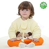 Baby Sleeping Bag Health通気性100 %コットンソフトで快適な幼児Sleepsack 80(65cm/25.6) イエロー YRSD-06M
