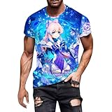 tシャツ おもしろ 原神プリント 長袖 メンズ ボタン レジャー ス 着心地良 アウトドア イージーケア スポーツ フィットネス プリント 