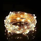 16.5 Ft 50leds銅色装飾文字列ライト8モード電池式W /リモートコントロール(オレンジ)