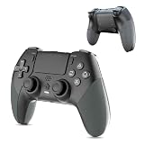 PS5 PS4 PC対応 コントローラー ワイヤレス Bluetooth 接続 ダブルモーター搭載 二重振動 6軸ジャイロセンサー ターボ機能 連射機能 USB Type-C マクロ機能 背面ボタン ブラック (コントローラー単品)