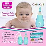 Openose Baby Nasal Aspirator and Booger Remover with Silicone Suction Capsule Include Cleaning Brush