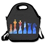 チェスの王 ゲーム 宇宙柄 駒 お弁当バッグ ランチバッグ ベビー用バッグ One Size ブラック