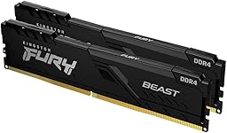 Kingston FURY Beast 32 GB (2 x 16 GB) 3200 MHz DDR4 CL16 Desktop Memory Kit of 2 KF432C16BB1K2/32, Black