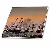 3drose Scenes from the Pastマジックランタン – ヴィクトリア女王ヴィンテージGolden Jubilee Naval Review Warships Nautical – 