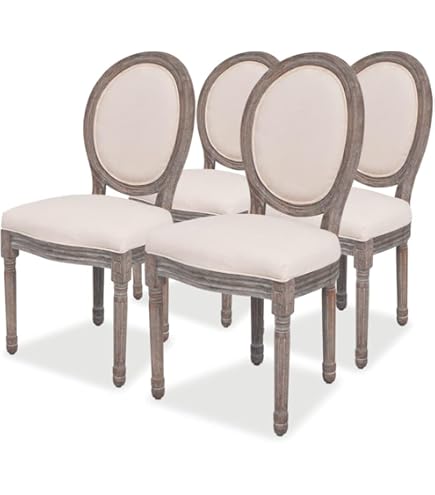 Amazon｜クロシオ フランシスカチェアー 肘無し ブラウン 完成品 猫脚