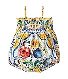 [ドルチェアンドガッバーナ] Dolce & Gabbana Kids ガールズ Escape Maiolica Floral One-Piece (Infant) ワンピース White 12-18
