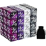 マジックカウンターダイス48個とMTGカウンターダイス1個セット マーブルライフバフトークン D6ダイス マジックザギャザリング TCG カードゲームアクセサリー対応 パープル