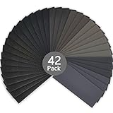 サンドペーパー 42枚入り GUNA 紙ヤスリ セット 耐水ペーパー(#80・#150・#240・#400・#600 ・#1000 ・#1500×各6枚）木工 ペーパー 研磨用