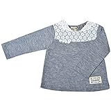 2017年 春物 UZULAND ウズランド レース衿 ヨーク切替 長袖Ｔシャツ 薄ネイビー◇90cm