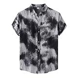 シャツ ビーチ リゾート プリント 半袖 メンズ ボタン 耐久性 カジュアル 肌触り透湿素材 スポーツ フィットネス プリント Tシャツ カ