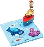 Djeco DJ01046 Wooden Puzzle- 1 2 3 Moby Puzzle [並行輸入品]