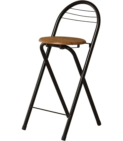 Amazon｜折りたたみ式カウンターチェア 高さ58cm 木目調ヴィンテージ