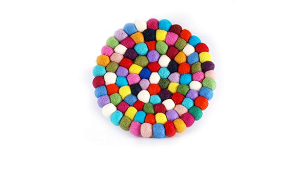 Amazon フェルトボールコースター トリベット 鍋しき 丸形 フライングタイガー バス トイレ 洗面用品 ホーム キッチン オンライン通販