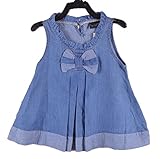 i-loop 子ども服 ワンピース デニム ミニドレス ブラウス 女の子 ２歳-9歳 (140ｃｍ)
