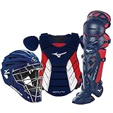 (ミズノ) Mizuno Samurai 大人用野球箱入りキャッチャーギアセット ネイビーレッド 16インチ メンズ 大人用