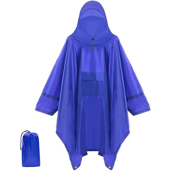 Disposable Rain Ponchos Family 6 Pack/Adults 4-6 Pack/Kids 6 Pack 50