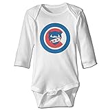 Kamifa カミファ ベースボール チーム シカゴカブス 長袖ボディースーツ ベビー服 トップス プレゼント クール White 12 Months