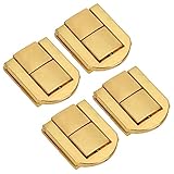 RdExP GoldenアンティークインテリアジュエリーTrinket木製ボックスラッチ留め金金具付きのセット4