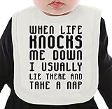 When Life Knocks Me Down I Visually Lie Slogan ネクタイを有する有機ビブ Medium