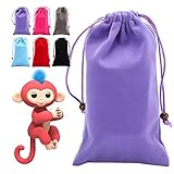 LUCKSTAR Monkeyストレージバッグ – 巾着ストレージバッグの指Monkey Kids Toys Dollsポータブル絨毛ポケットポータブルボックスストレージバッグfor指Monkey携帯