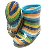 キッズ 長靴 かわいい レインボー柄 レインブーツ　21.0cm